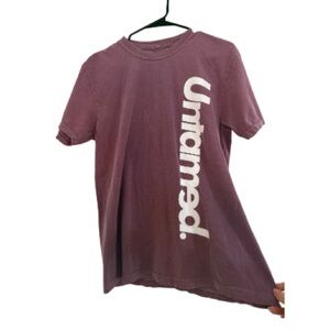 Untamed Men’s Graphic T-Shirt Purple Vertical Logo - Size M